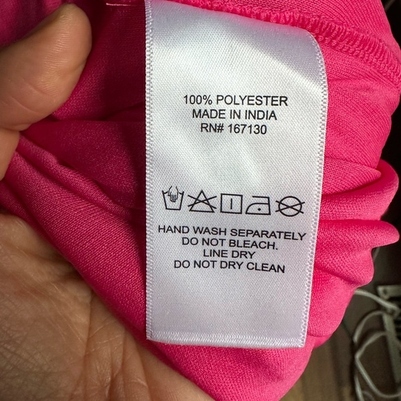 Beyond Words Womens Sleeveless Pleated Jumpsuit with Belt in Pink Coral Large - Picture 8 of 15